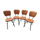 4 chairs in brown vinyl