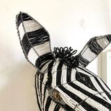 Trophy - wall lamp zebra head in beads