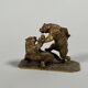 Christophe FRATIN (1801–1864) " Le combat d'ours" sculpture en bronze XIXe