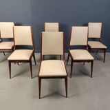 Set of 6 mid century italian dining chairs, 1950s - set of 6