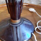 Art deco lamp in bakelite and copper