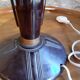 Lampe art déco en bakélite et cuivre