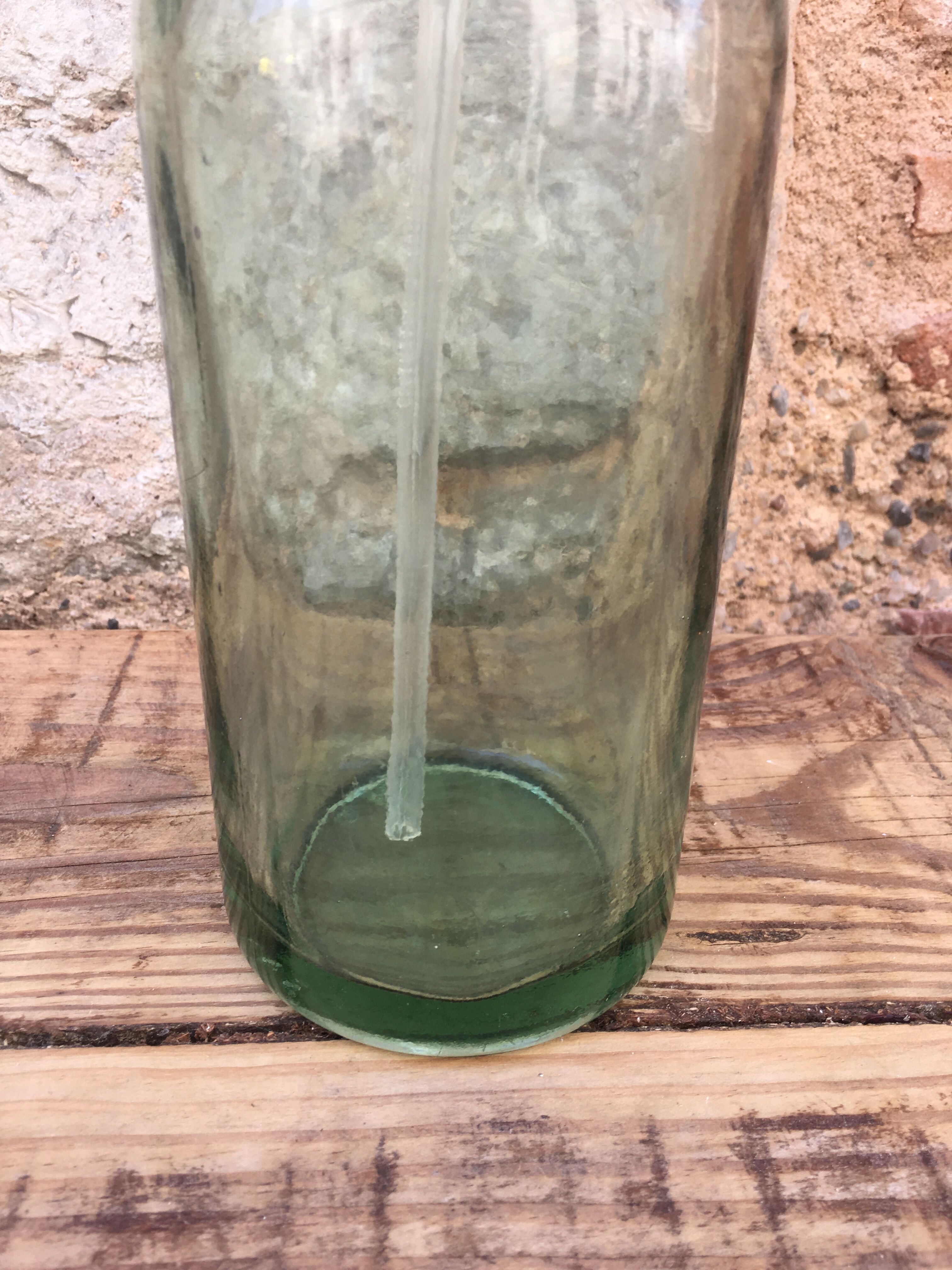 Siphon en verre bleu