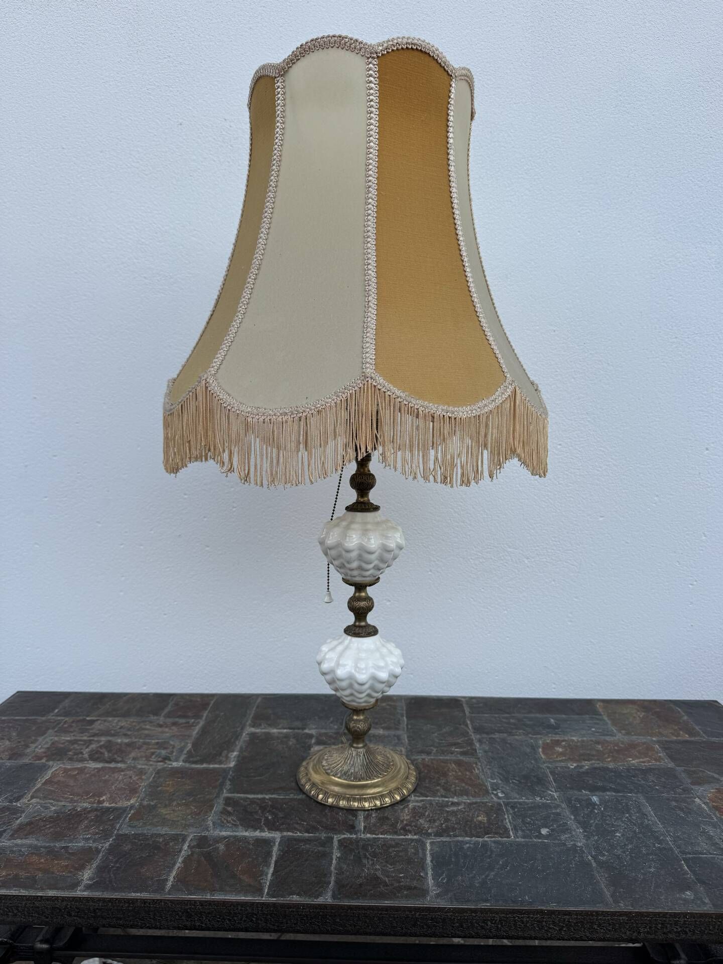 Ceramic and brass lamp from the 1960s.