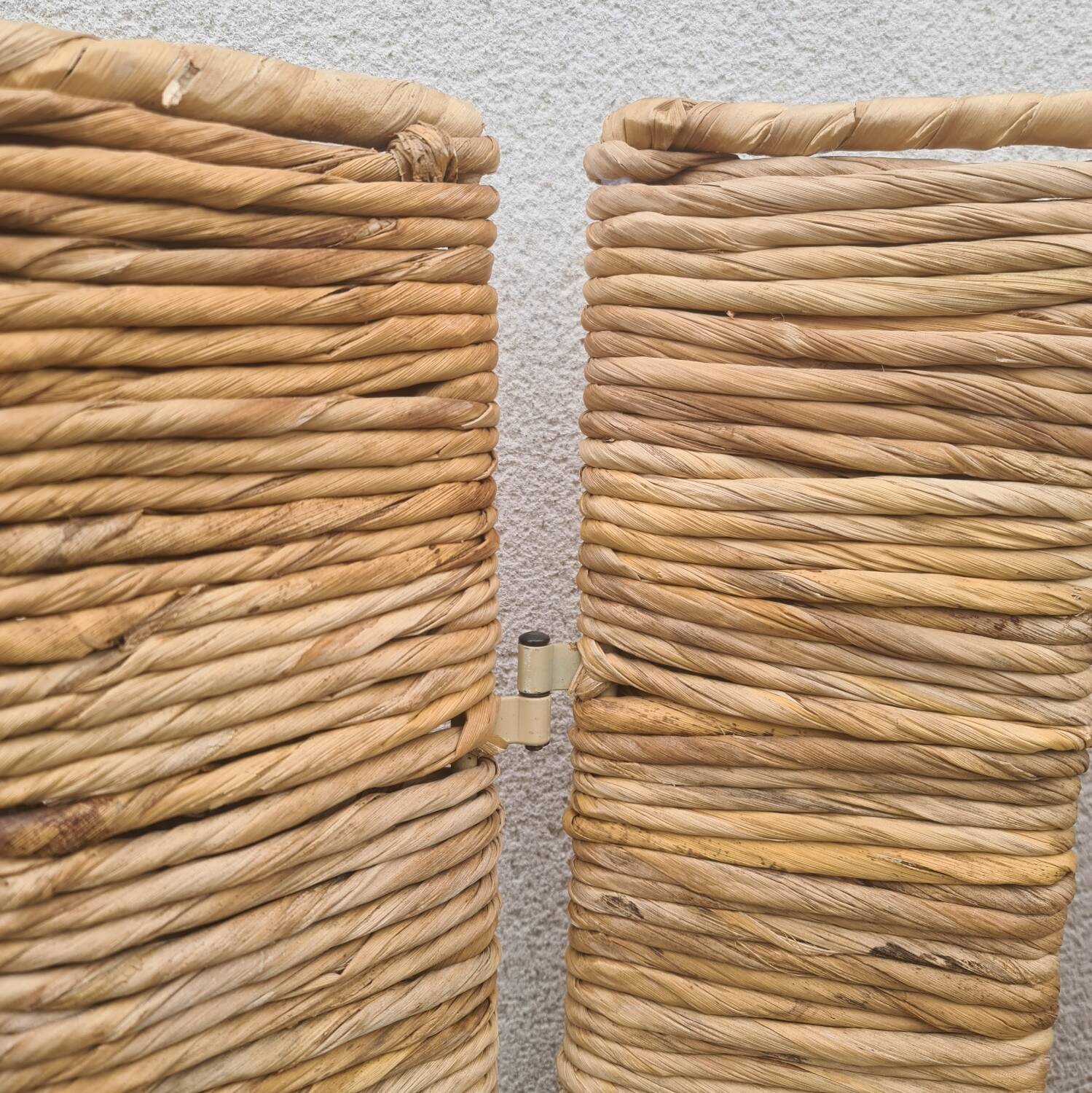 Vintage Ikea Rattan Rope Straw Screen by "Siegga Hemis"