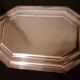 Silver metal tray 41 cm x 28 cm