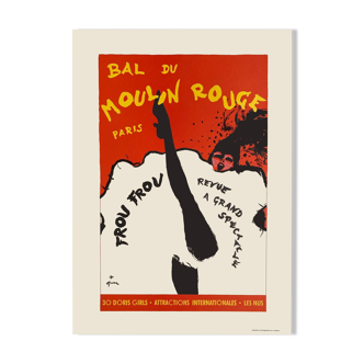 Poster moulin rouge "frou-frou" by rené Gruau