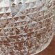 Facet-cut pressed glass pendant