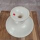 Large footed compote Gien model Iris with red floral decoration.