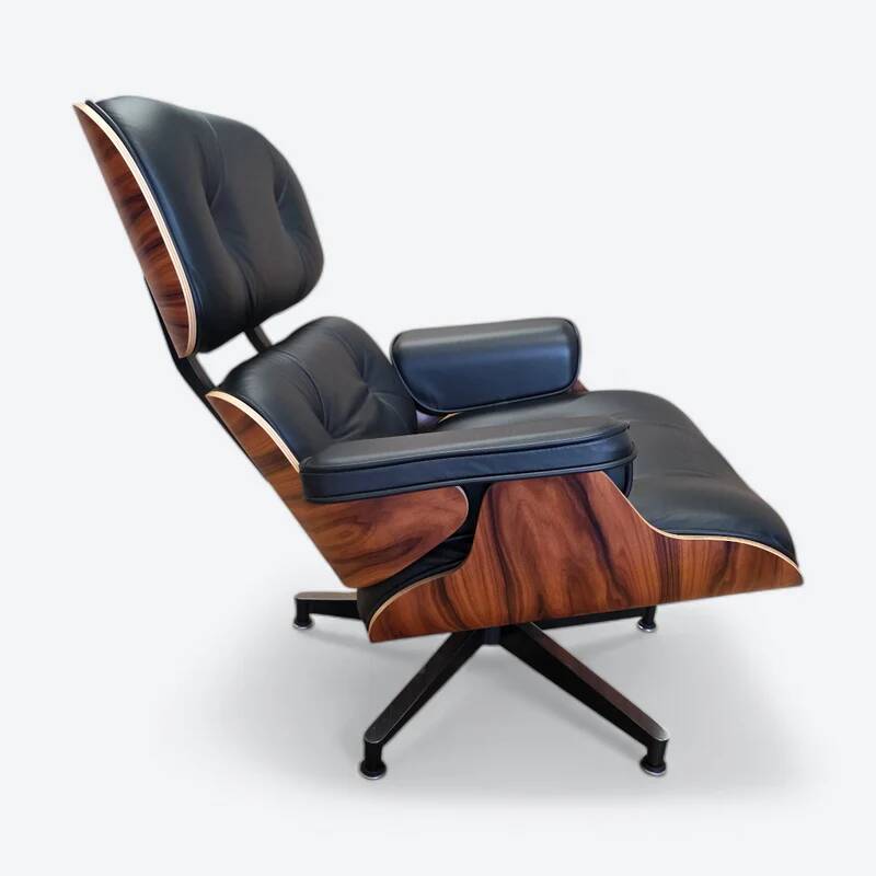 Black & Palisander Santos Herman Miller Original Eames Lounge Chair & Ottoman