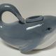 Teapot zoomorphic blue whale porcelain design Japan