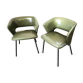 Pair of shell armchairs by Michel Ducaroy, edition SNA Roset