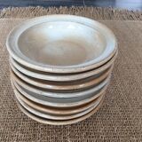 Series of 8 stoneware plates