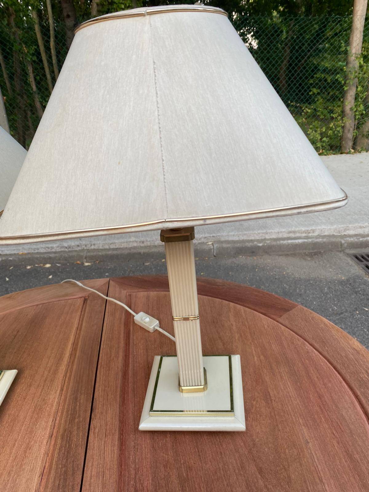 Pair of vintage table lamps from the 70s/80s — Hollywood Regency / Neoclassical style