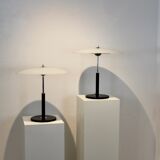 Lampes de table en acier et en verre laiteux par Ikea, années 1970