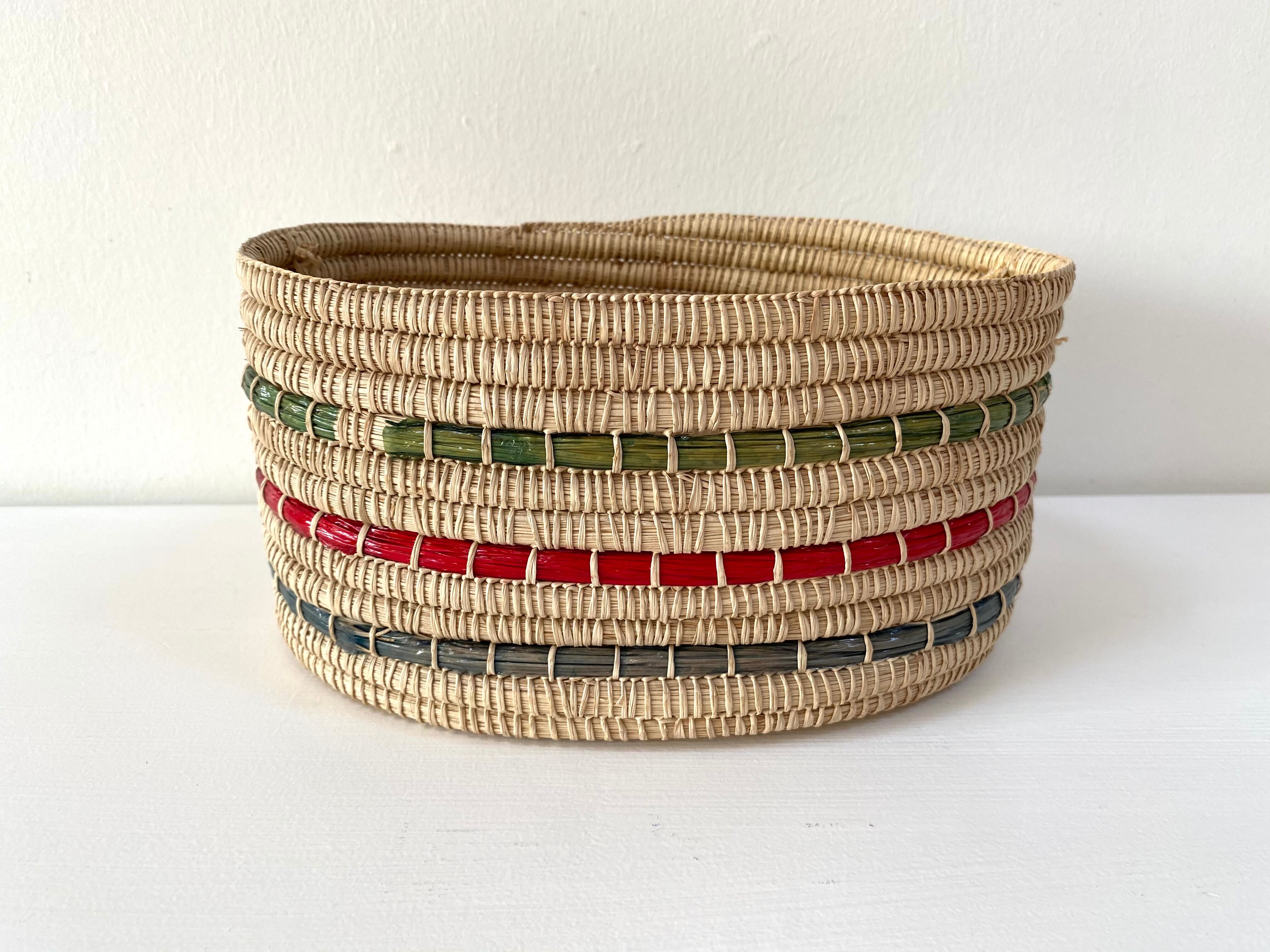 Braided fiber basket from the 60s