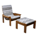 Charming Scandinavian armchair in solid wood, by Y. Ekstrom - Vintage 1970