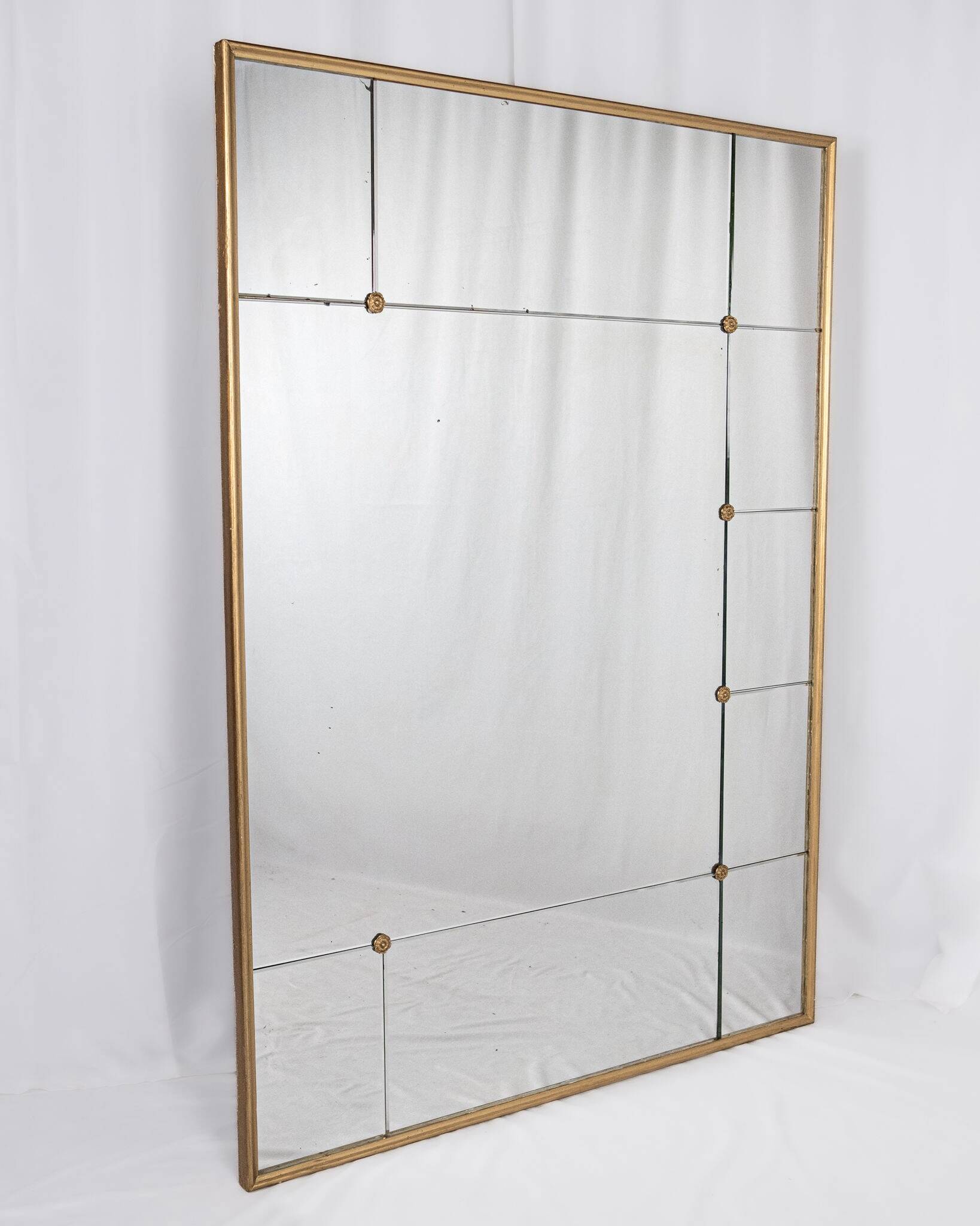 Large mirror brasserie style, France, 1950s