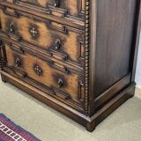 1950s English oak chest of drawers