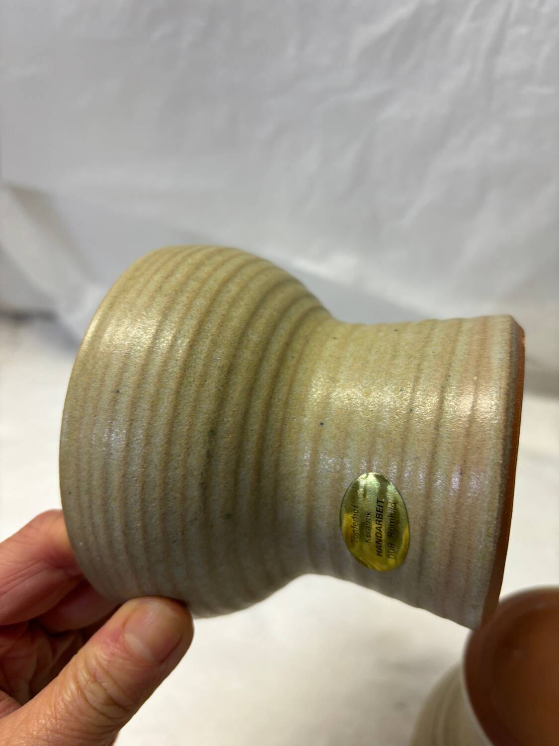 Set of 2 German ceramic candle holders