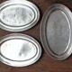 3 trays in silver metal