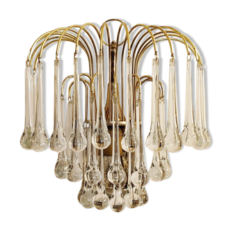 Wall lamp "Venini" of crystals. Italy 1970s