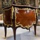 Jumping Commode in Marquetry and Gilded Bronzes Attributed to the House of Millet, 19th Century