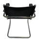 Set of 4 bauhaus cantilever chairs black leather and chrome design
