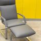 Fauteuil Relax Erpo Classics CL265 et repose-pieds - Cuir gris