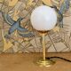 Vintage table lamp in white opaline