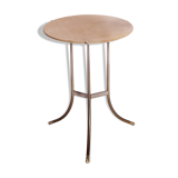 Table d'appoint Cedric Hartman en bronze avec plateau en granit biseauté, États-Unis années 70