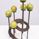 Vintage spiral wrought iron candle holder 1970s Austria