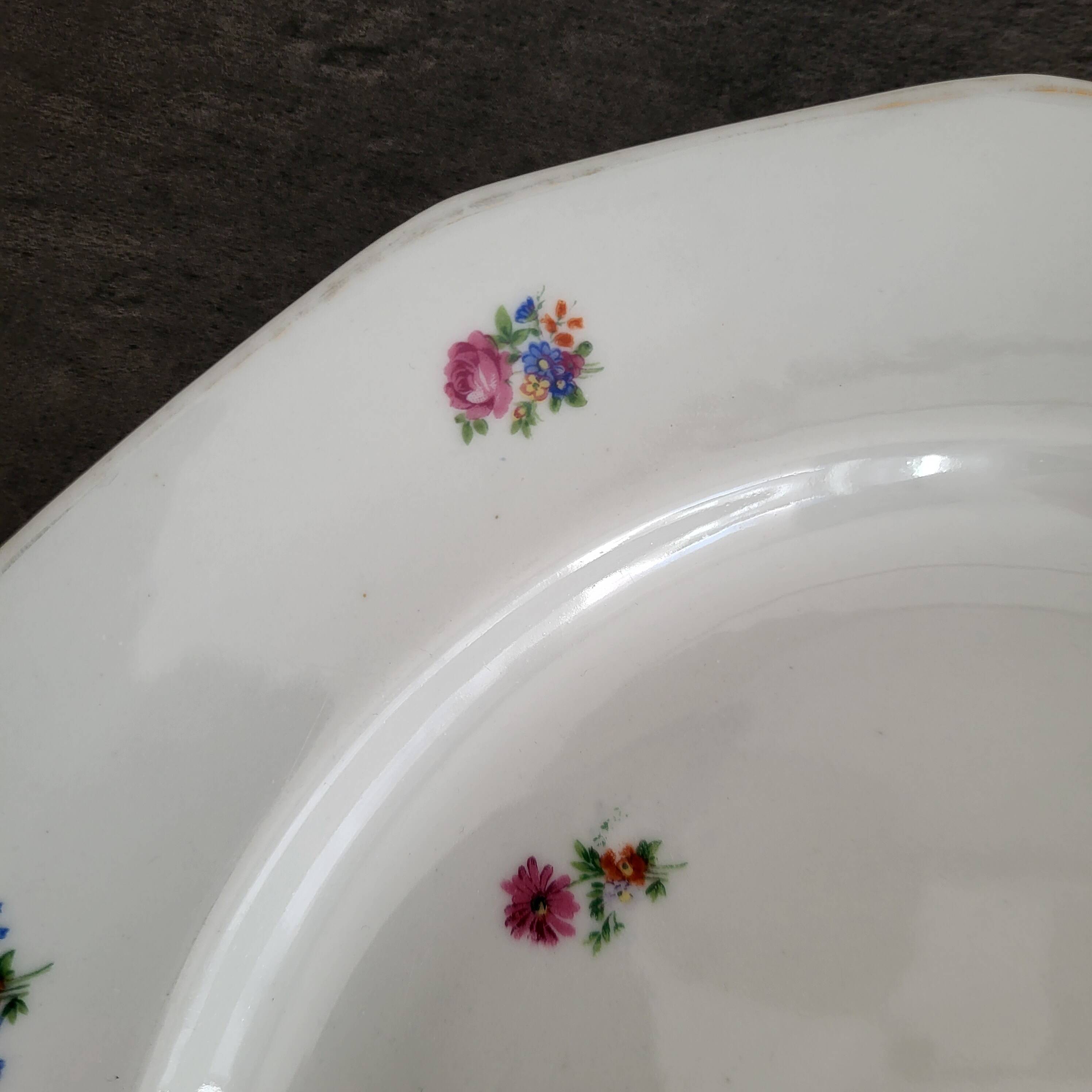 Vintage CH-R floral porcelain plate/dish in excellent condition