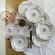 6 antique Sarreguemines earthenware soup plates, Cibon Nice pattern