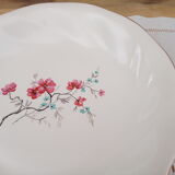 Round hollow dish in Salins earthenware, France, 2nd Polynesia model