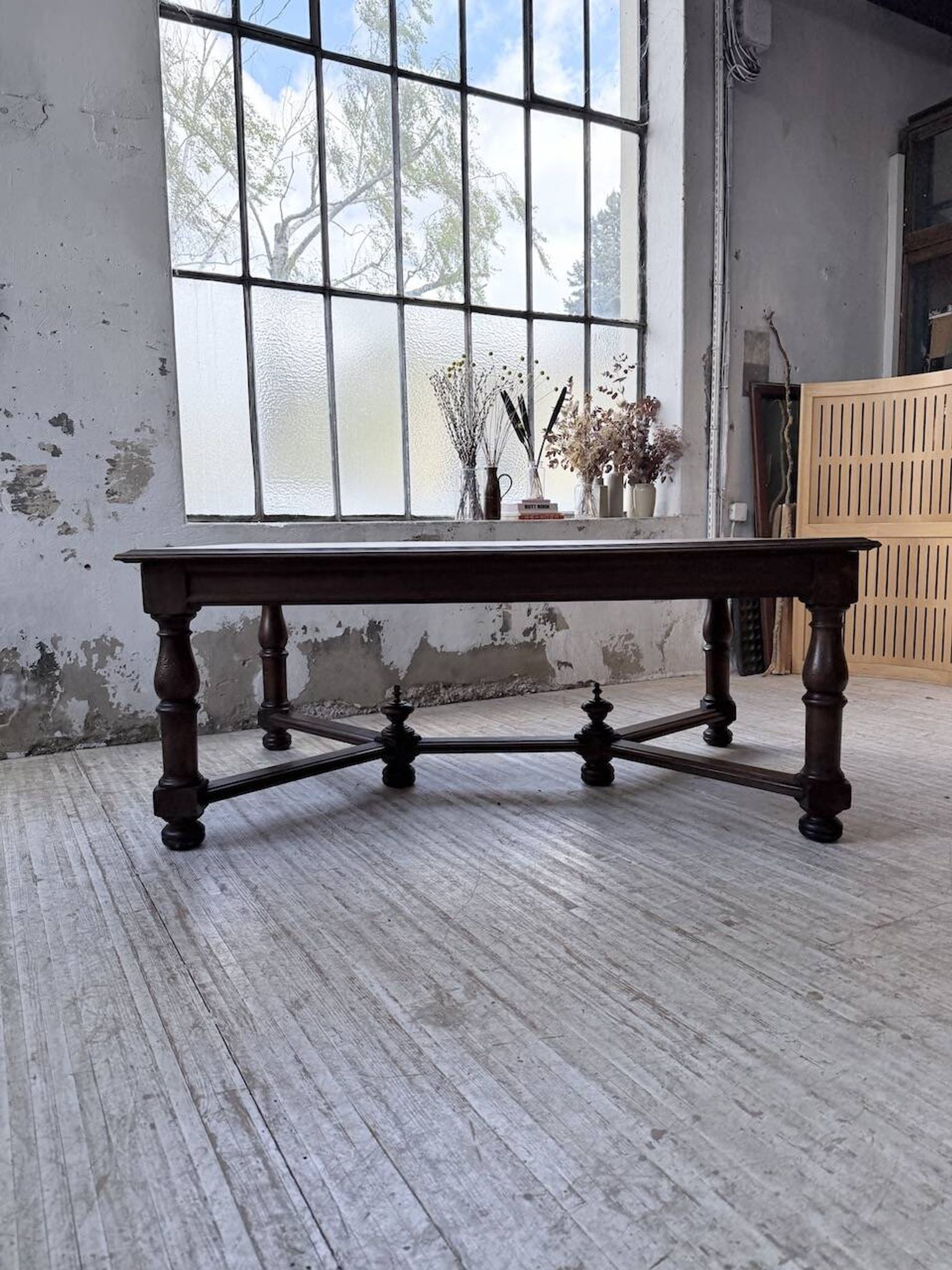 Table chêne style Louis XIV 1900