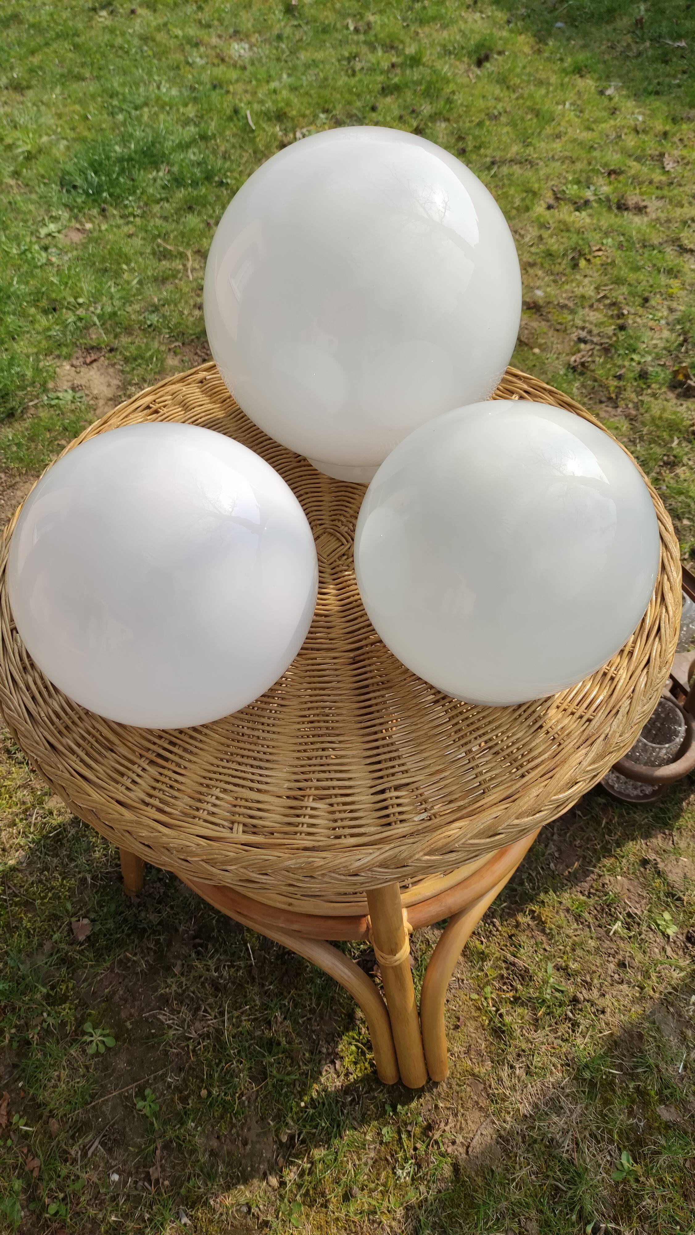 White opaline globe medium format