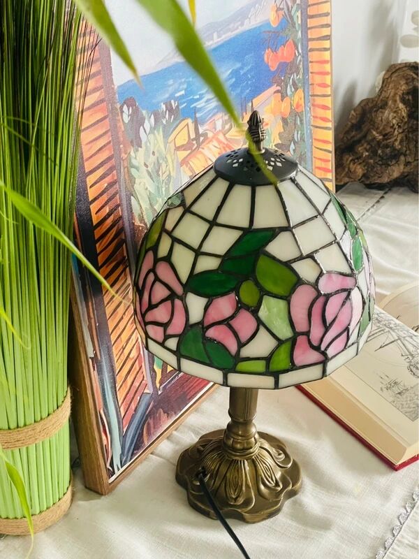 Lamp inspired by vintage Tiffany style Art Nouveau.