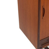 Danish teak and brass highboard by Sofus Jørgensen 1960s