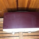 Old radio atlantic bakelite white & bordeaux red vintage #a533