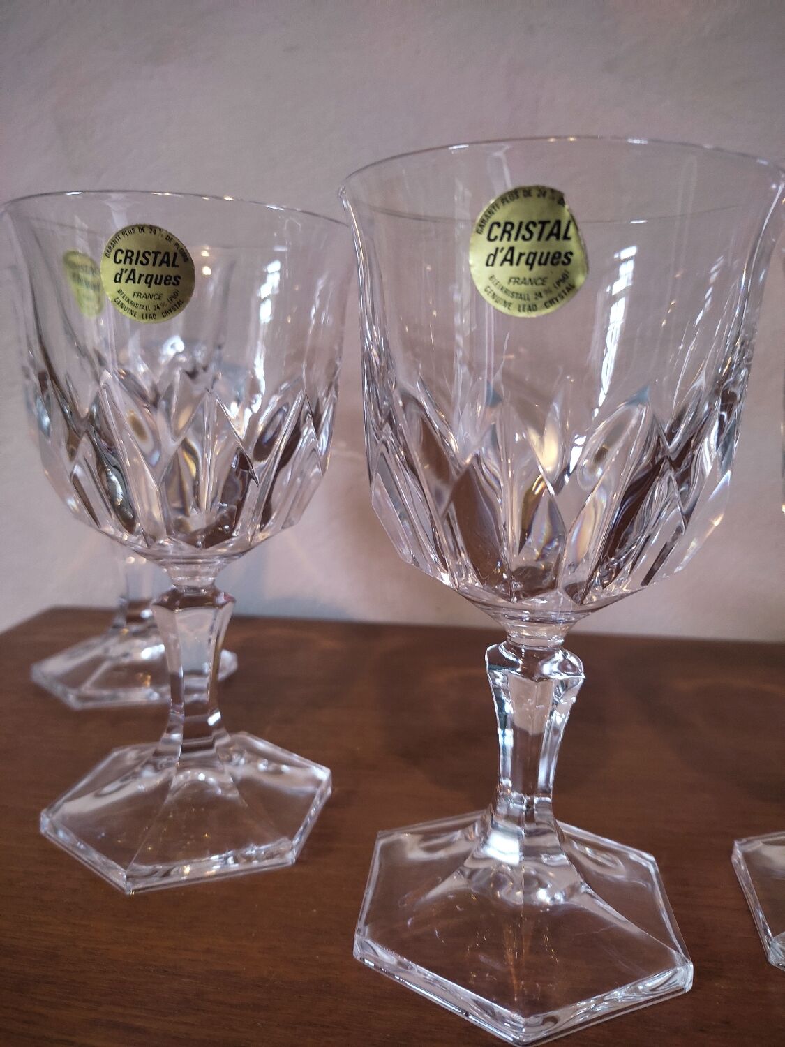 6 water glasses model Chaumont by crystal of Arques