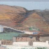 Gideon Isaksson, Scandinavian Modern Painting, 1960s, Oil on Panel, Framed