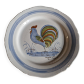 Assiette ancienne coq Henriot Quimper