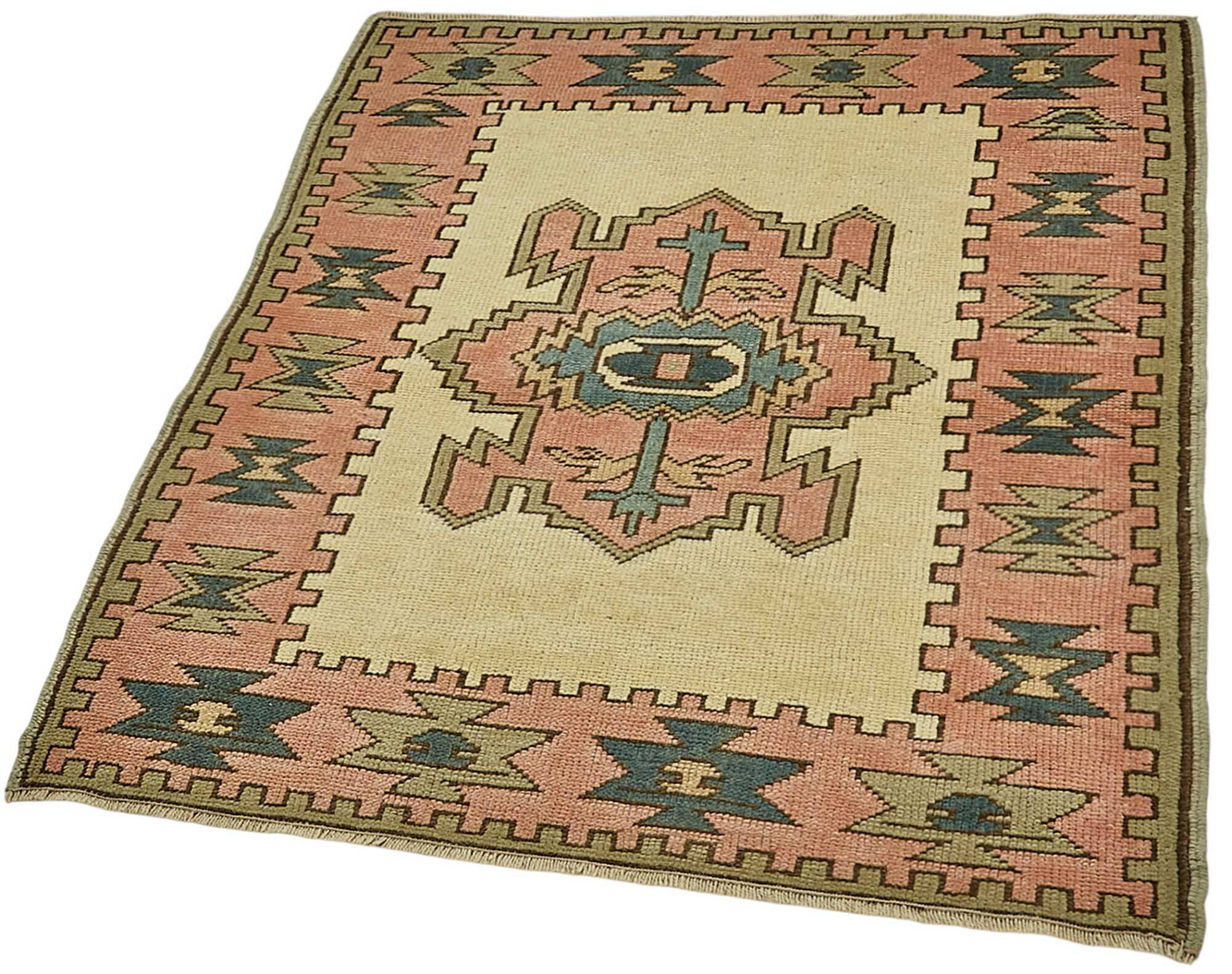 Turkish Vintage Anatolian Rug 95 cm x 105 cm