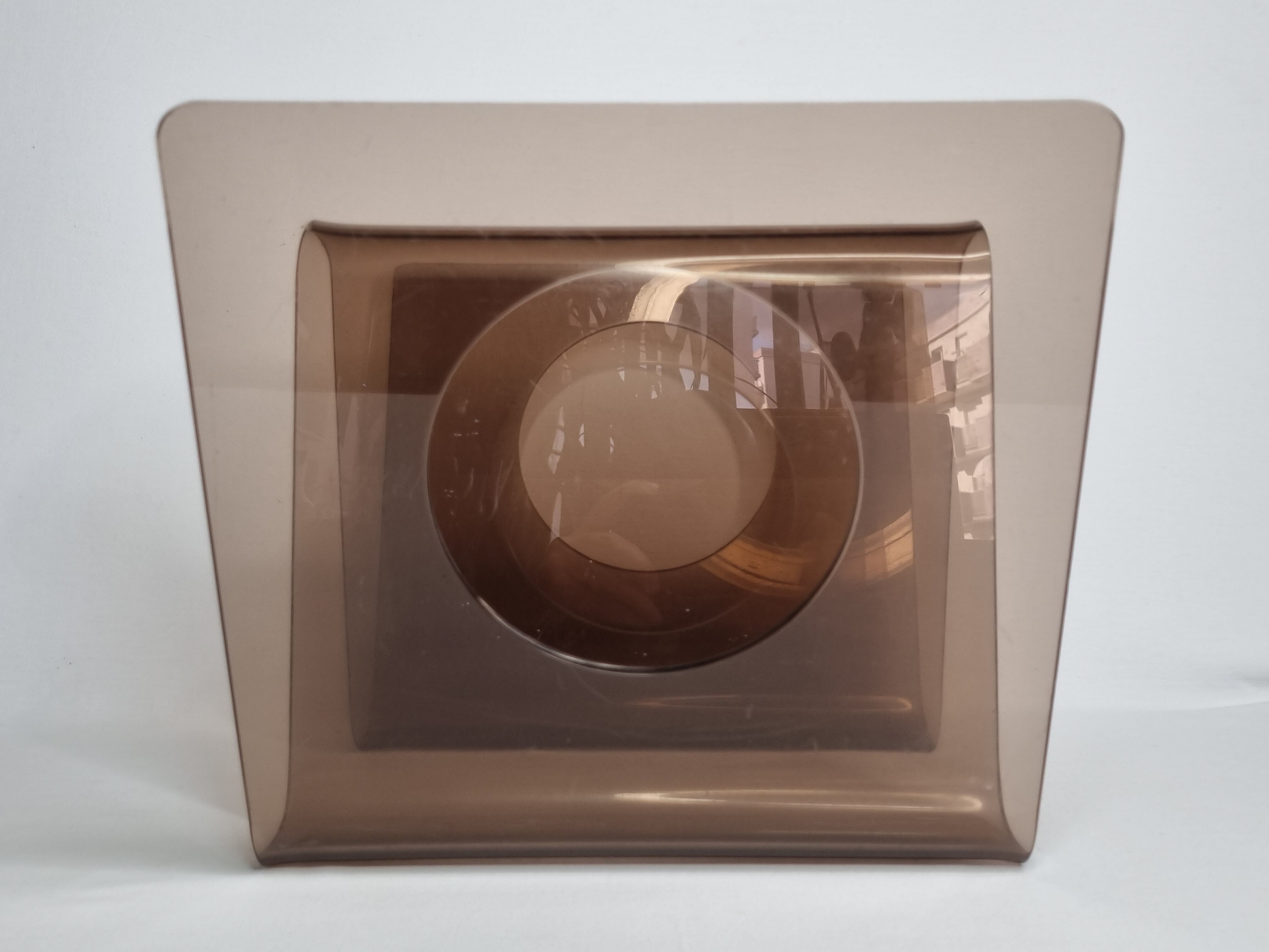 Plexiglas design magazine holder Michel Dumas, Roche Bobois, 70s