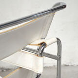 Fauteuil Wassily blanc par Marcel Breuer