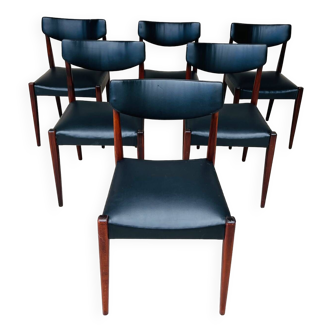 6 chaises scandinave en teck