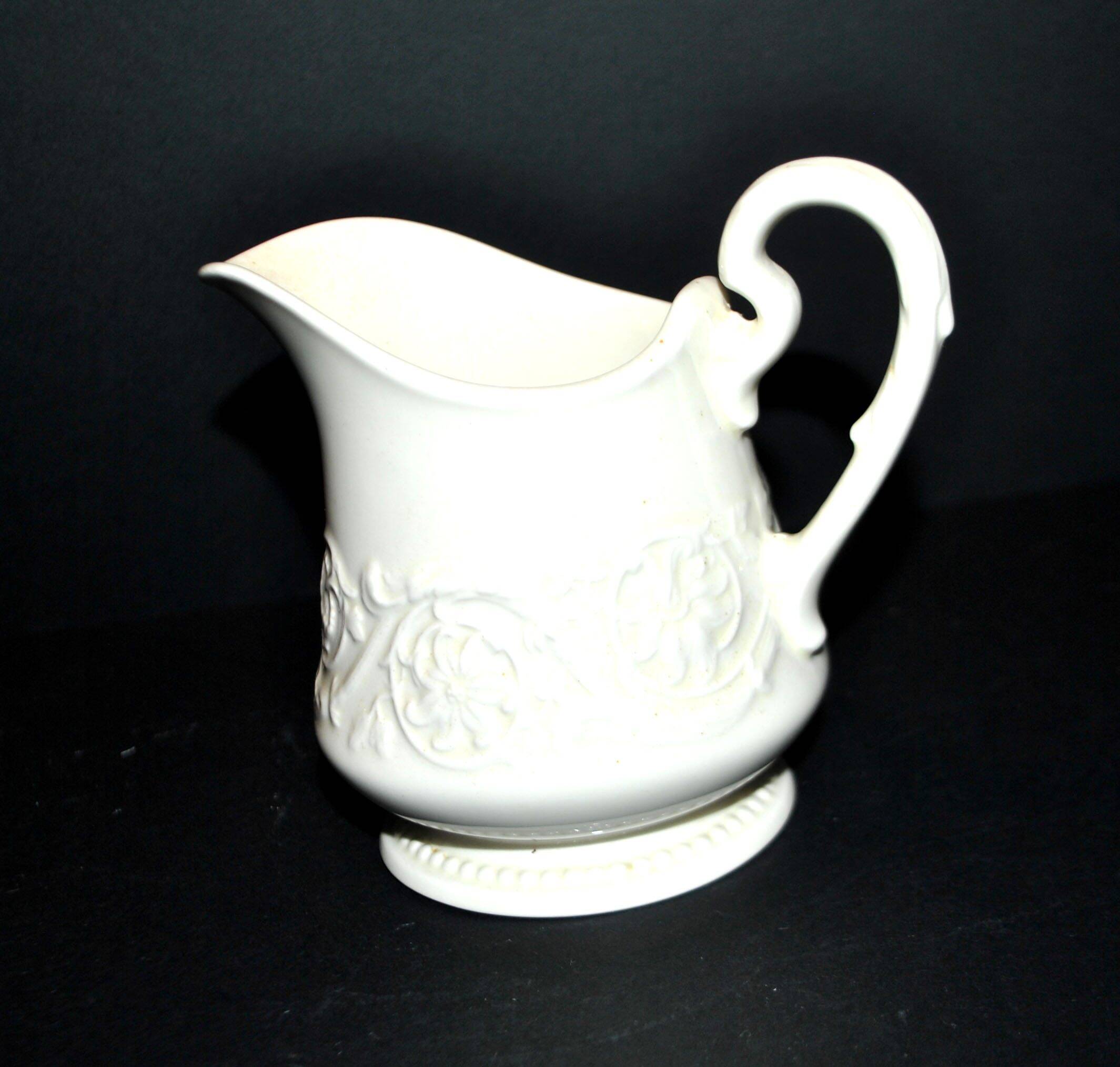 Wedgwood "Patrician" molded opaque earthenware pitcher, England Etruria Barlaston