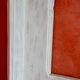 shelf / wall cabinet in wooden sandblasted effect old early twentieth century