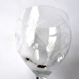 6 verres à pied ciselés